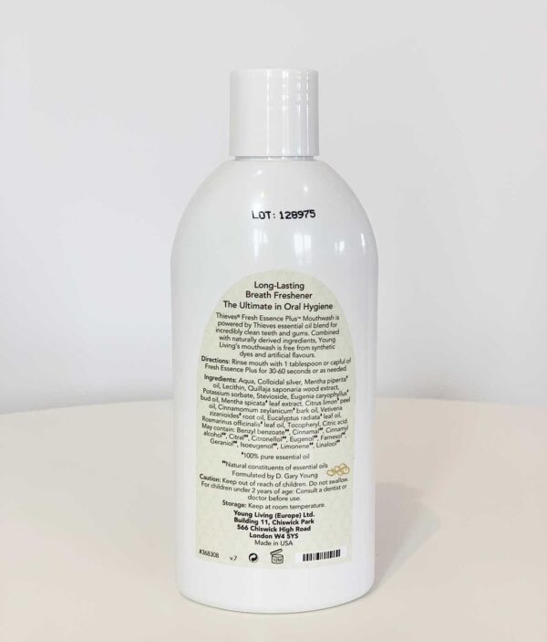 Ingrediente Apa de gură Thieves Fresh Essence Plus Young Living