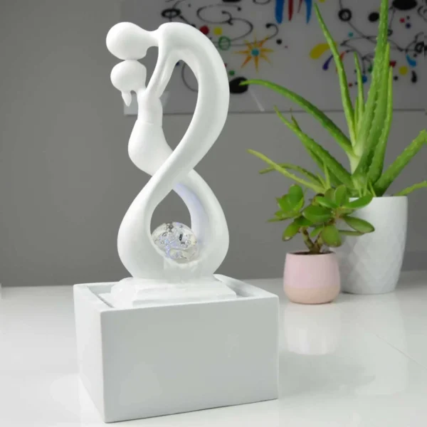 Fântână deocrativă Amor White, fântână electrică albă