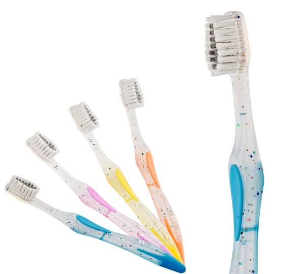 Periuța de dinți manuală pentru copii de la primul dințisor, cu peri super-soft cu argint NovaCare, cu mâner bleu