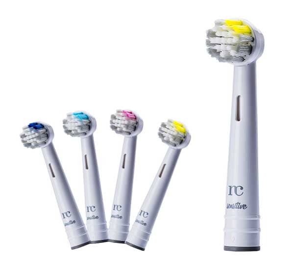 Rezervă universală periuță de dinți electrică rotativă, peri cu argint, NovaCare, culoare galben